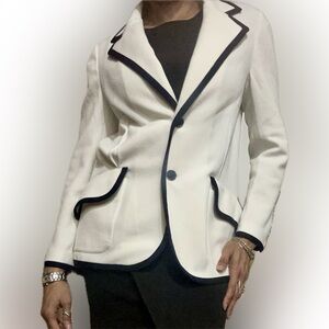 Vintage ACT III White Blazer with Black Trim